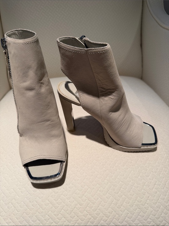 Dkny Shoes - DKNY Malia Women’s Open-Toe High Heel Booties in Light Beige